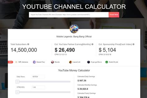 YouTube Money Calculator .